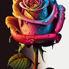 Схема вышивки «Rosa arcoiris»