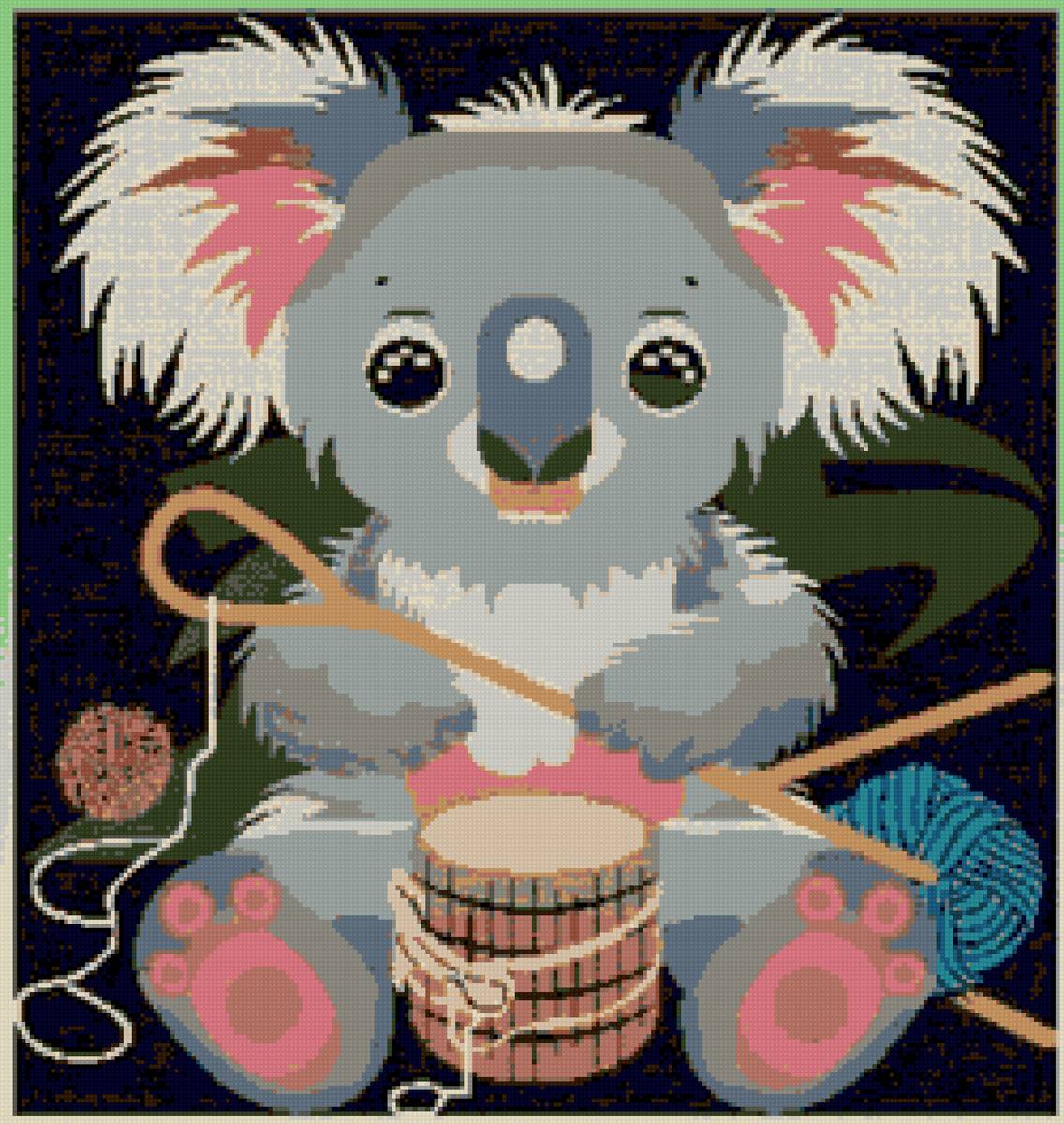 Koala bordando - предпросмотр