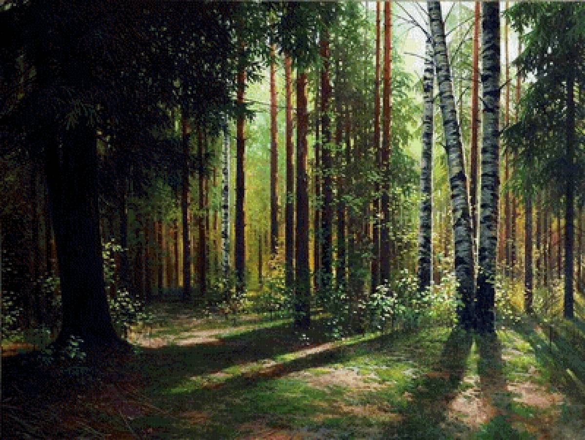 Лес. Сергей Трухан - русские художники - предпросмотр