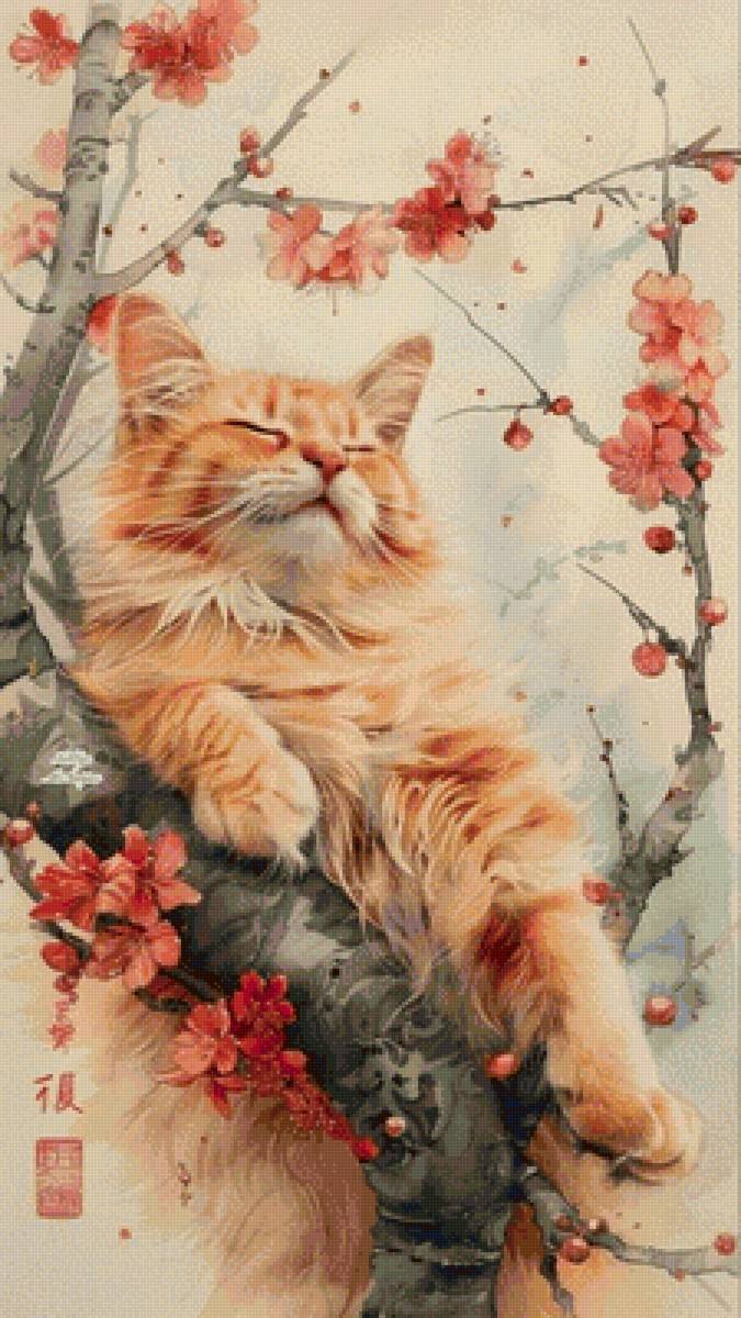Котик. Хуа Няо. Китайская живопись - художники - предпросмотр