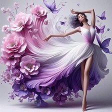 Схема вышивки «Flower girl»