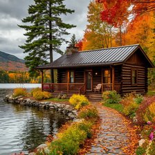 Схема вышивки «пейзаж»