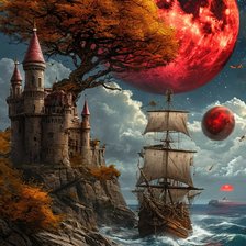 Схема вышивки «пейзаж»