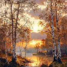 Схема вышивки «Озеро»