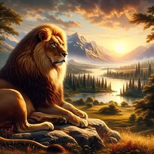 Схема вышивки «царь зверей»