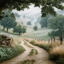 Схема вышивки «Дорога»