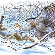 Схема вышивки «Охота»