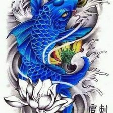 Схема вышивки «Карп кои»