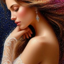 Схема вышивки «Девушка весна»