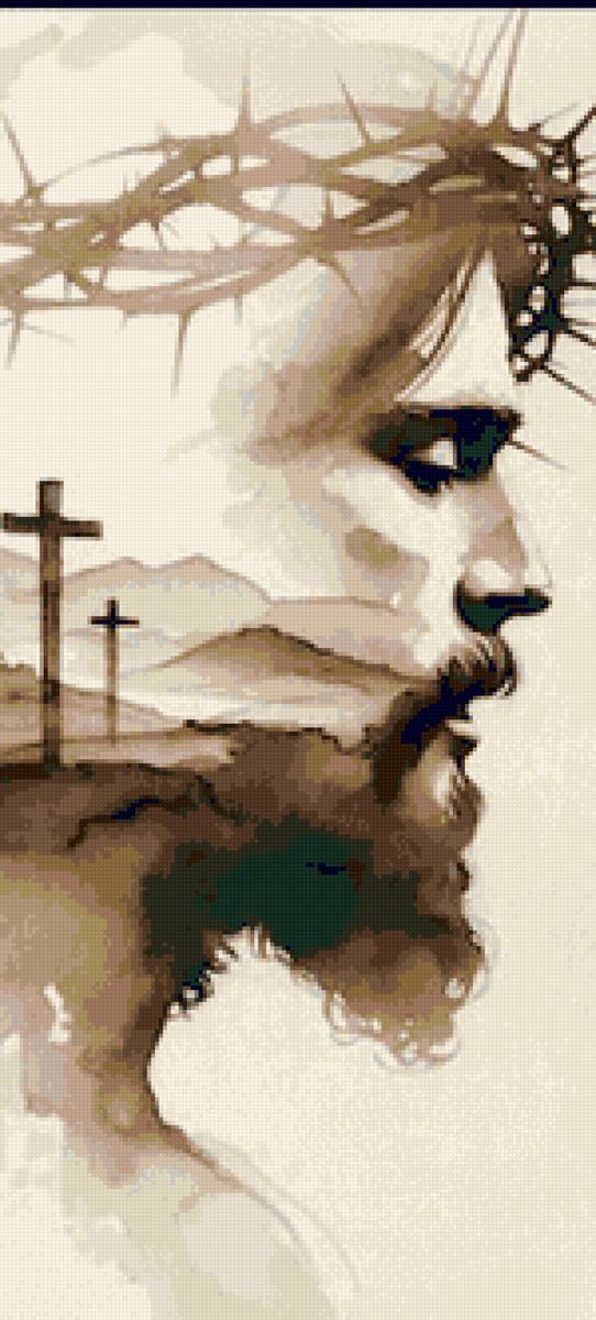 Jesus cruces sepia - предпросмотр
