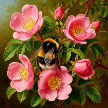 Схема вышивки «ЖАСМИН И ШМЕЛЬ»