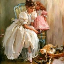 Схема вышивки «Новая кукла»