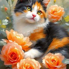 Схема вышивки «Кошка»