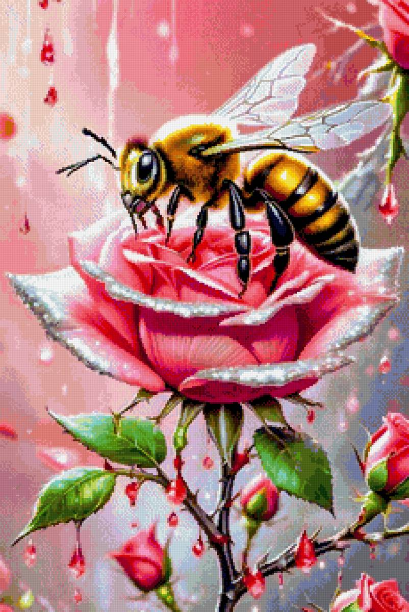 Цветы - пчелы - предпросмотр