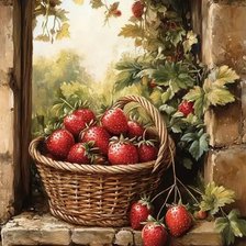 Схема вышивки «лето в корзинке»