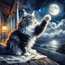 Схема вышивки «Разговор с луной»