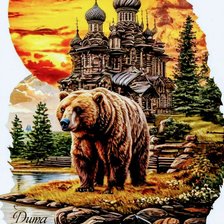 Схема вышивки «Медведь»