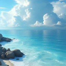 Схема вышивки «Море»