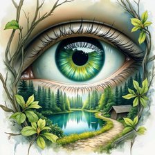 Схема вышивки «Взгляд природы»