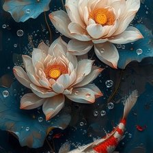 Схема вышивки «Кои»