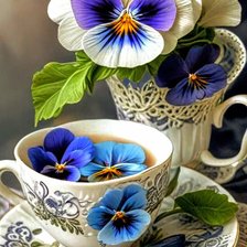 Схема вышивки «Фиалки»