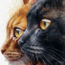 Схема вышивки «Кошки»