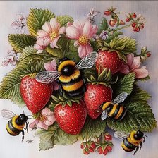 Схема вышивки «аромат клубники»