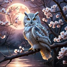 Схема вышивки «ночная красавица в лунном свете»