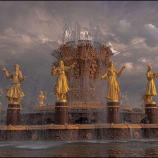 Схема вышивки «фонтан дружба народов»