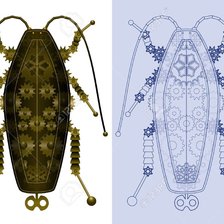 Схема вышивки «механический таракан»