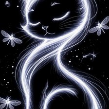 Схема вышивки «Котик»