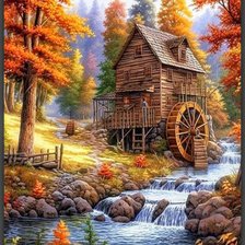 Схема вышивки «Мельница»