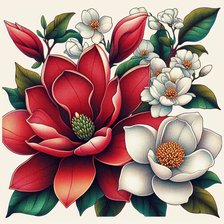 Схема вышивки «цветы»