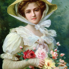 Схема вышивки «Девушка леди роза»