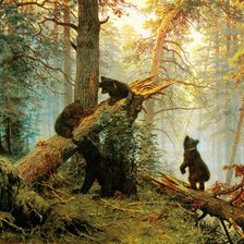 Схема вышивки «Утро в сосновом»