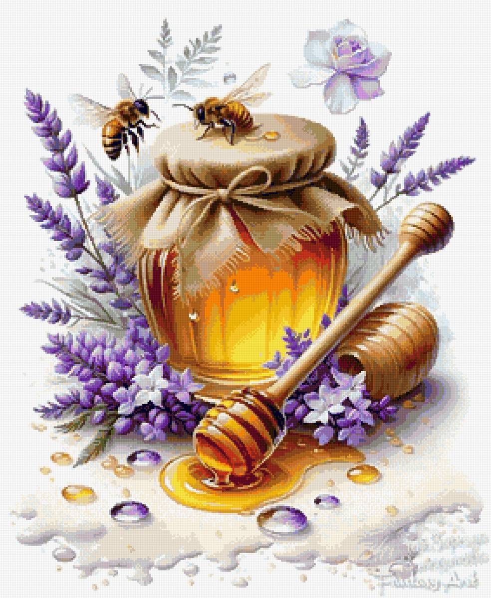 медовый Спас - лаванда, мед, пчелки - предпросмотр