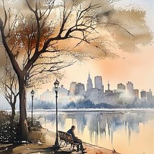 Схема вышивки «Вечер в Нью-Йорке. Саманта Кейн»