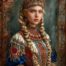 Схема вышивки «девушка»