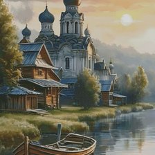 Схема вышивки «Церковь»