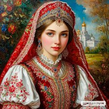 Схема вышивки «девушка»