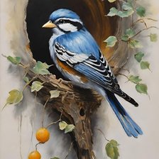 Схема вышивки «Птичка»