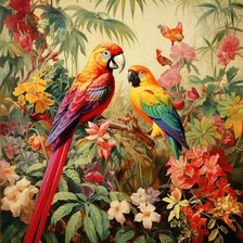 Схема вышивки «птичка»