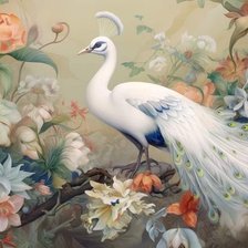 Схема вышивки «павлин»