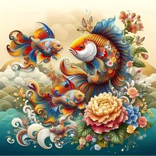 Схема вышивки «рыбки»