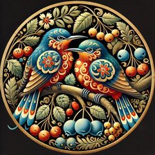 Схема вышивки «птички»