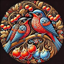 Схема вышивки «птички»