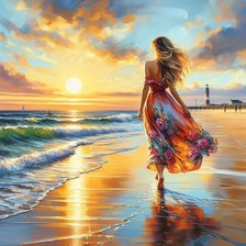 Схема вышивки «Встречая рассвет 2»