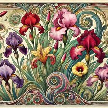 Схема вышивки «цветы»