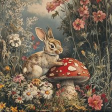 Схема вышивки «зайка»