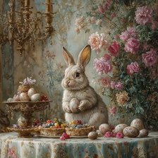 Схема вышивки «зайка»